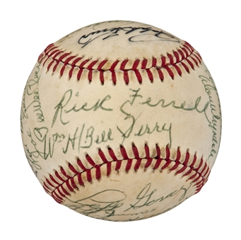 Hall Of Famers Multi-Signed Official A.L. Baseball With 25 Signatures (PSA/DNA)